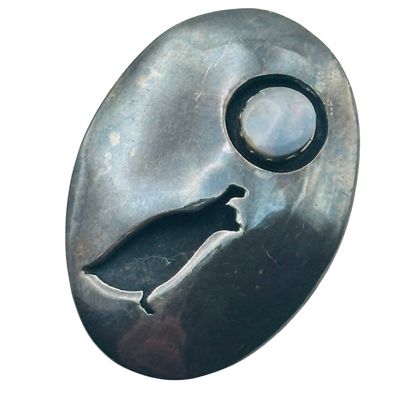 Signed Southwest Sterling Opal Clip