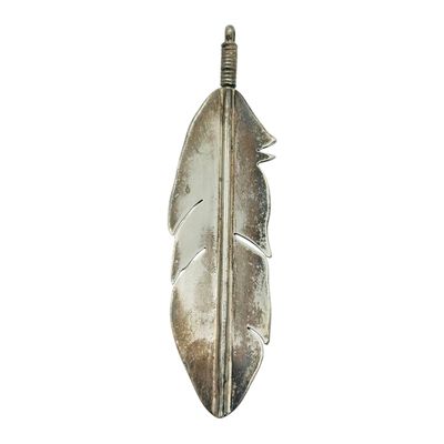 Forest Yazzie Navajo IHMSS Sterling Leaf Pendant