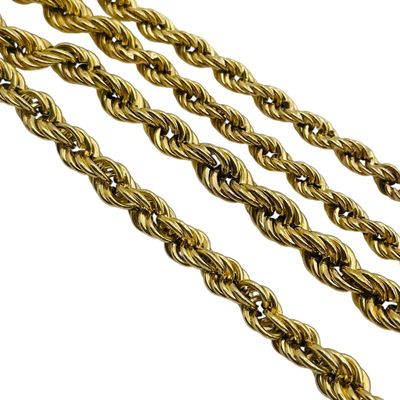 Signed Italy Sterling Rope Chain Necklace