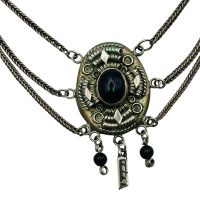 Vintage 800 Silver Wheat Chain Decorative Necklace