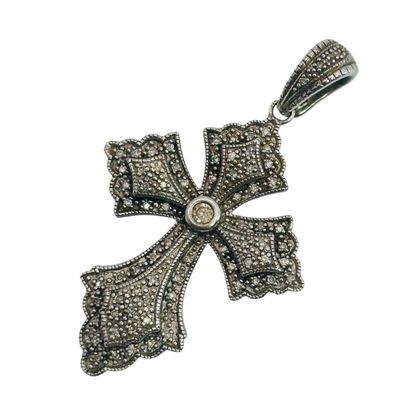 Sterling Moissanite Cross Pendant
