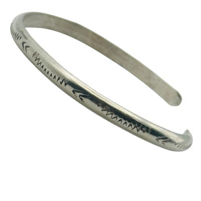 Native Sterling Stamped Cuff Bracelet