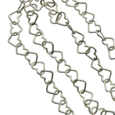 Sterling Heart Chain Magnetic Clasp Necklace