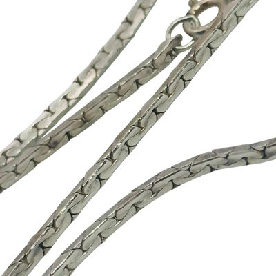 Signed Sterling Cobra Style Chain Necklace