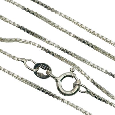 Italy Sterling Box Chain Necklace