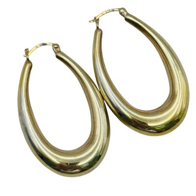 Ross Simons Sterling Hoop Puffy Earrings