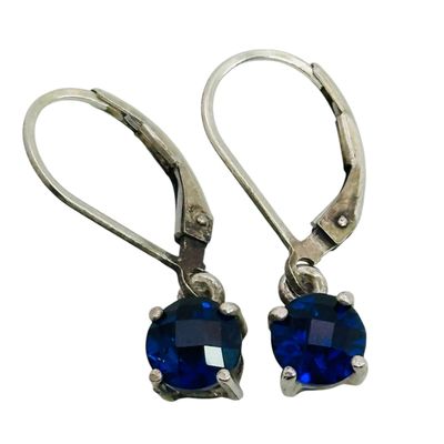 Sterling Sapphire Jacket Earrings