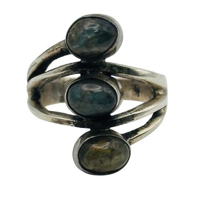 Sterling Labradorite Ring Sz 8