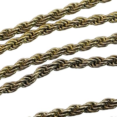 Signed Italy Sterling Rope Chain Necklace