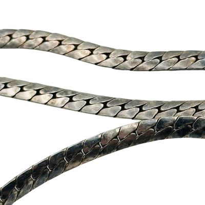Sterling Herringbone Chain Necklace