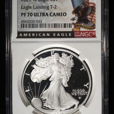 2021-W T-2 PROOF SILVER EAGLE NGC PF70 ULTRA CAMEO