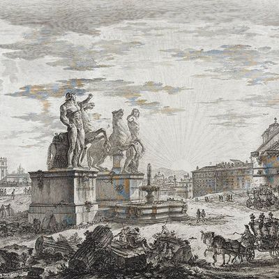 Piranesi, Folio - View of Piazza di Monte Cavallo [Veduta della Piazza di Monte Cavallo]
