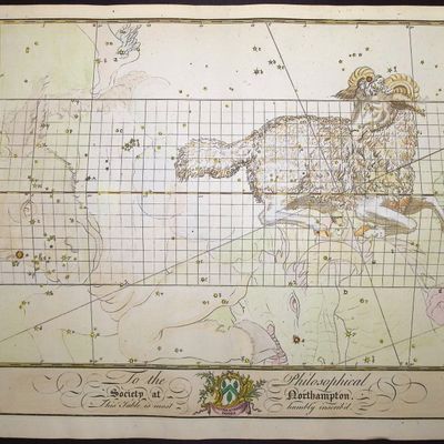 Bevis, Rare - Constellation or Star Chart of Aries (Ram)