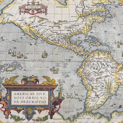 Ortelius, pub. 1587 - Map of the Americas