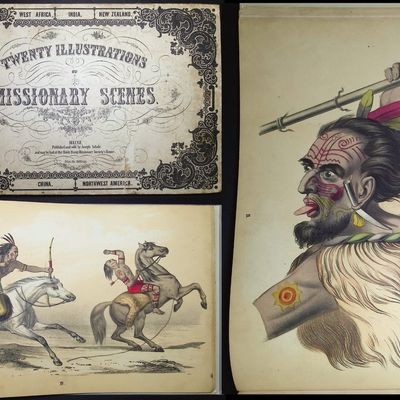 Sholz's Illustrations of Missionary Scenes - Volume with 20 Originally Hand-colored Lithographs