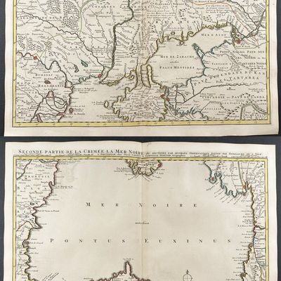 De L'Isle - Pair of Maps of the Black Sea