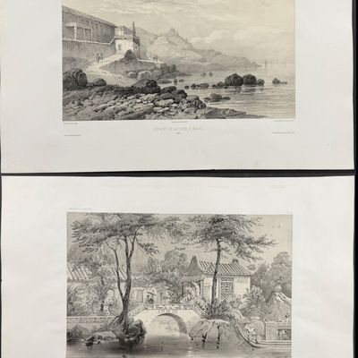 Dumont - 6 Lithographs of Macao & Canton, China