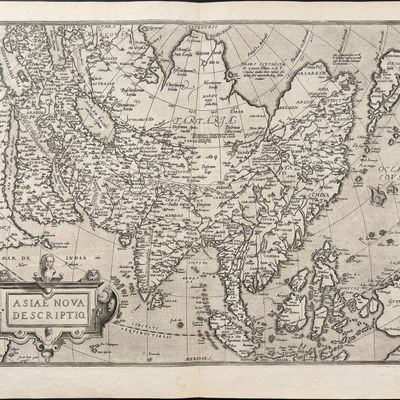 Ortelius, pub. 1587 - Map of Asia