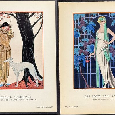 Bon Ton by Barbier - Pair of Fashion Pochoirs