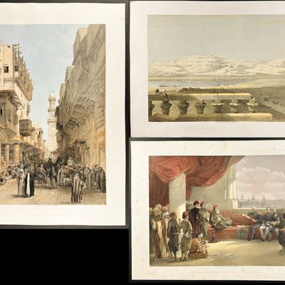David Roberts - 37 Lithographs from Holy Land, Syria, Idumea, Arabia, Egypt, & Nubia