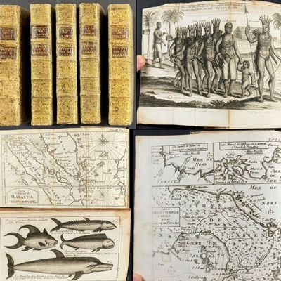 Dampier's Nouveau Voyage autor du Monde - 5 Volumes with 49 Engravings