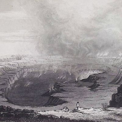 Wilkes, Hawaii - View of Crater Kilauea (Hawaii)