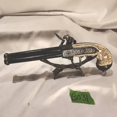 Decorative Brass Italian 3 Barrel Replica Pistol 