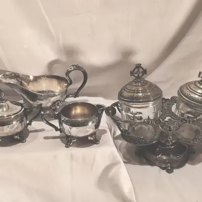 Assorted Silver Silver Food Service Pieces