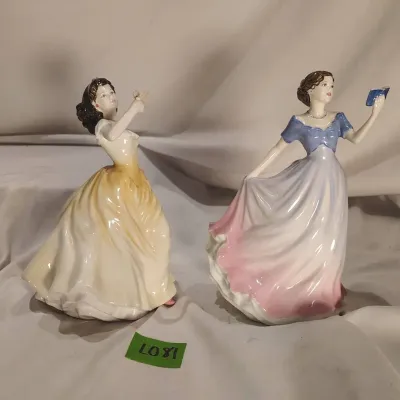 Pair Of Vntage Royal Doulton bone china figurines