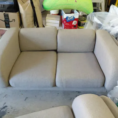 Vintage M. Fillmore Harty for Preview mid-century modern sculptural sofa and loveseat
