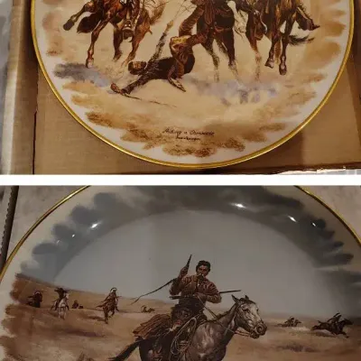Vintage Gorham Frontier Plates