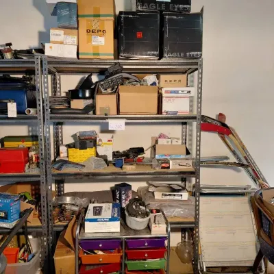 Assorted Garage Shelf Of Things