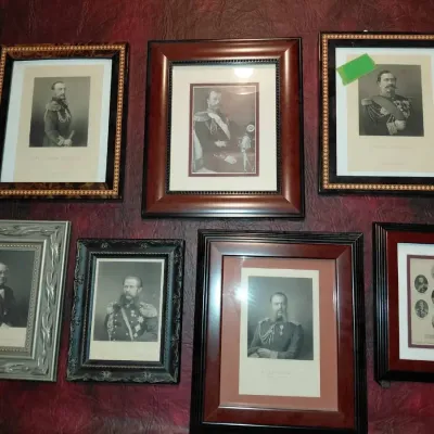 Vintage Framed Historical Portraits