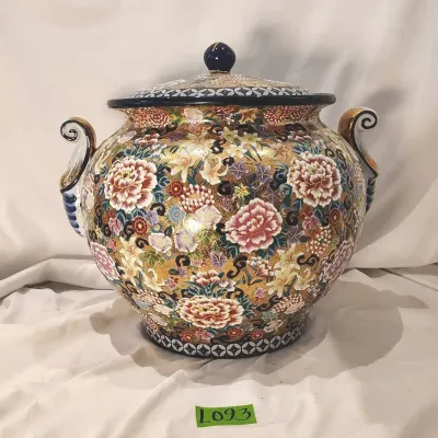 Large Decorative Ceramic Jar With Lid