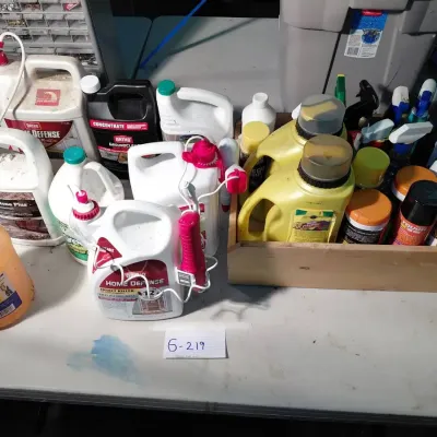 Assorted Cleaning And Pest Management Chemicals