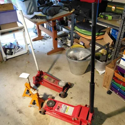 two car Jacks and stands