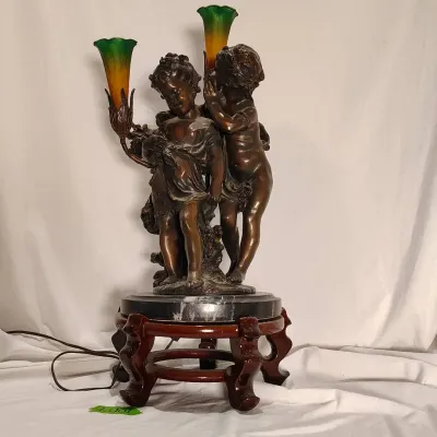 Auguste Moreau Bronze Lamp