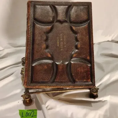 Antique Illustrated Domestic Bible And Missal Stand