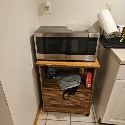 Microwave including stand