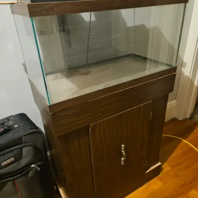 Small fish tank including stand