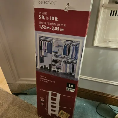 New closet set still in box