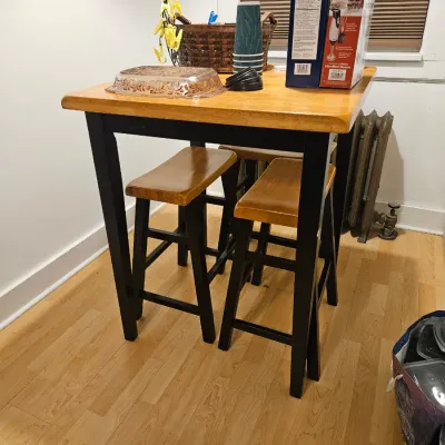 4 chad butcher block table