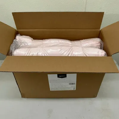 New King Size Amazon Basics Pink Ultra-Soft Micromink Sherpa Comforter Set