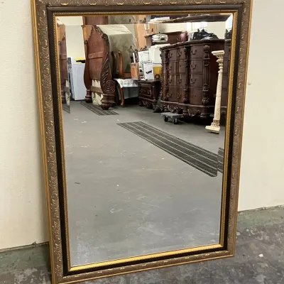 Brown and Gold Frame Wall Mirror 