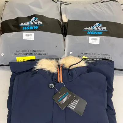 3 New Men's HSNW Navy Blue Size Medium Winter Parka Coats