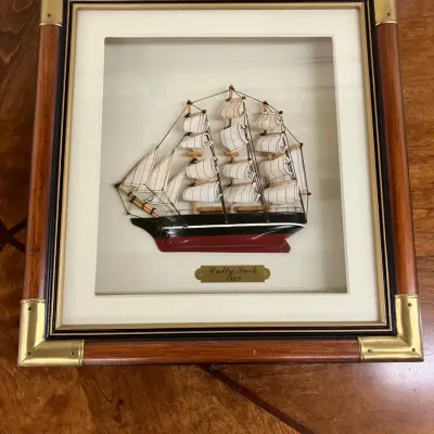 Framed "Cutty Sark" 3D Model Ship
