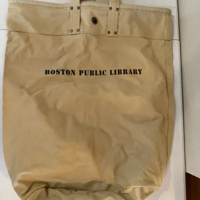 Levenger Boston Public Library Delivery Bag Tote Heavy Duty 