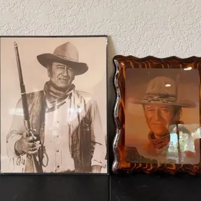 John Wayne Wooden Wall Plaque & Framed Print 