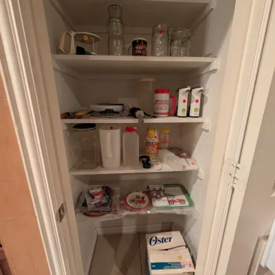 Sale Photo Thumbnail #5: Pantry items, containers and small appliances.