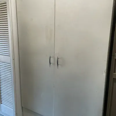 White Metal Storage Cabinet